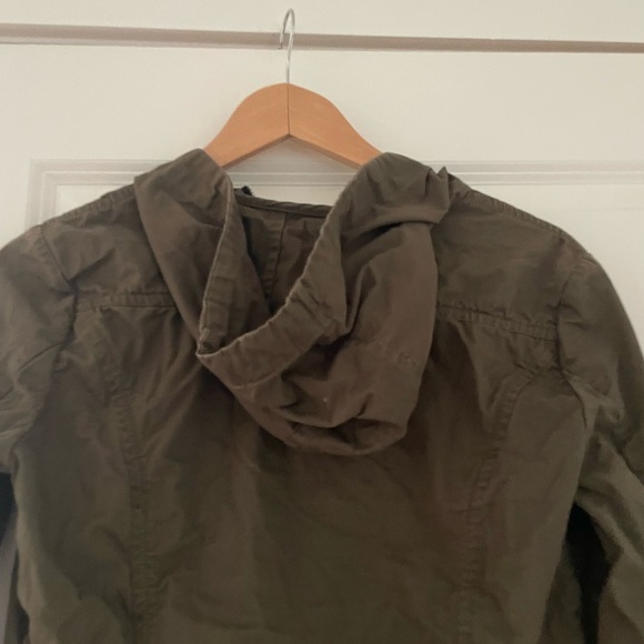 Bridge & Burn Utility Rain Bomber Hooded Jacket Olive - Picture 9 of 9